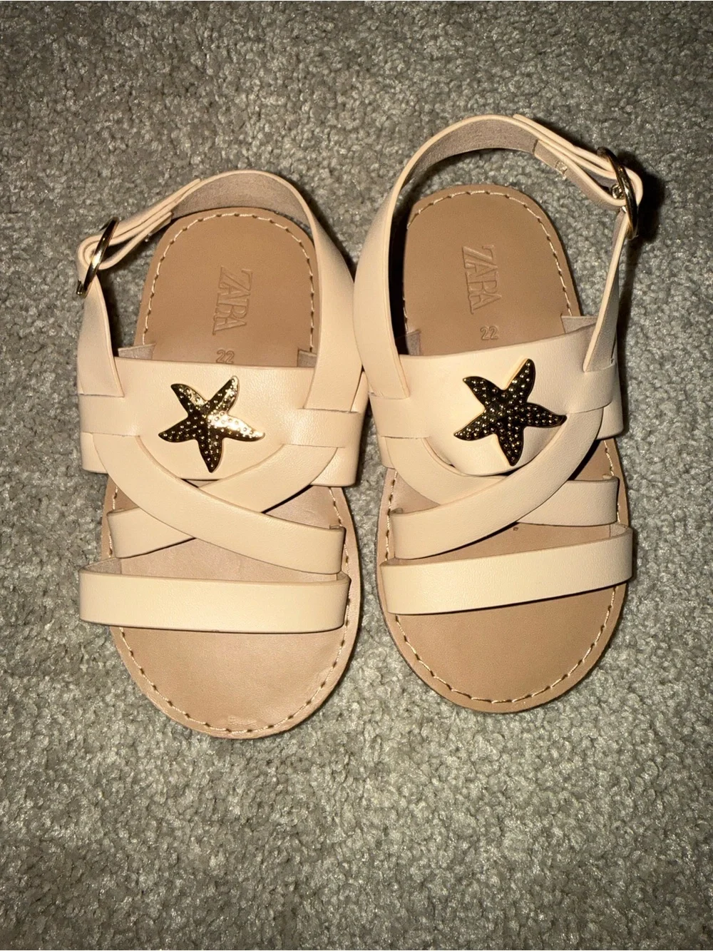 ZARA Kids Girls Starfish Sandals Size 22
